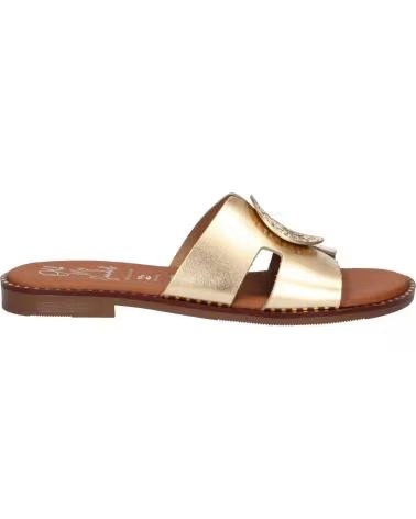 OH MY SANDALS FLAT SANDAL WITH METALLIC DECORATIVE STRAP 5850-V150 GOLD