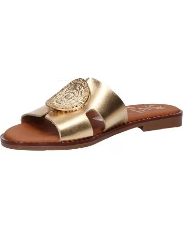 OH MY SANDALS SANDALIA PLANA CON PALA DECORATIVA METÁLICA 5850-V150 GOLD