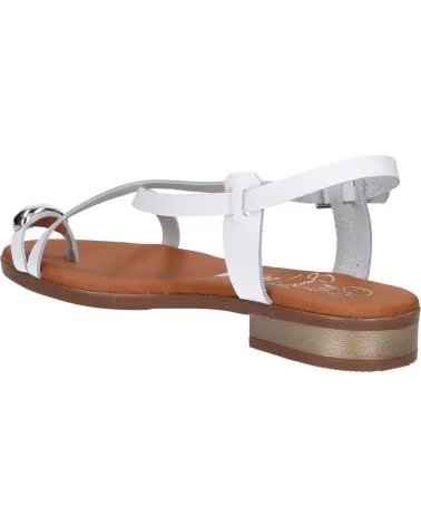 OH MY SANDALS SANDALE PLATE STYLE ESCLAVE AVEC FERMETURE À BOUCLE BLANCO