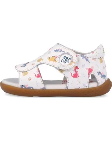 GARVALIN SANDALIAS RESPETUOSAS DE NINA 262331 ESTAMPADA BLANCOA050