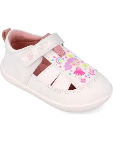 GARVALIN SANDALI IN TELA GARVALIN CON CHIUSURA A STRAPPO BLANCO