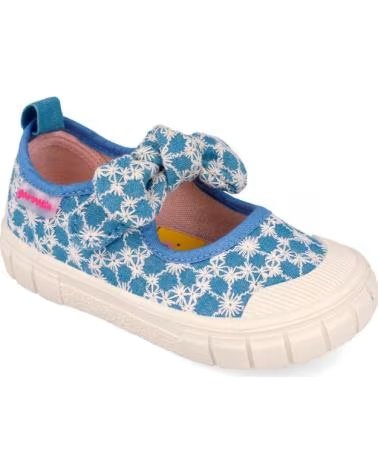 GARVALIN ZAPATILLAS DE LONA ESTAMPADAS CON LAZO Y CIERRE ADHERENTE AZUL