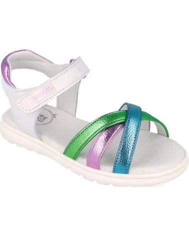 GARVALIN SANDALIAS PARA NINA 262421 CRUZADA BLANCOMULTIA310
