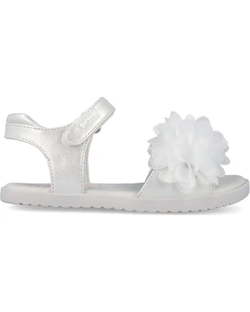 GARVALIN SANDALIAS PARA NINA 262432 POMPONES BLANCOC050