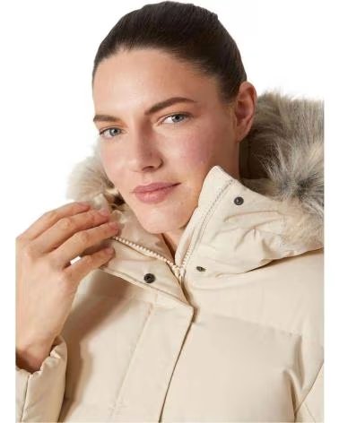 HELLY HANSEN HELLY HANSEN PARKA ISOLANTE CON CAPPUCCIO IN PELLICCIA BLANCO