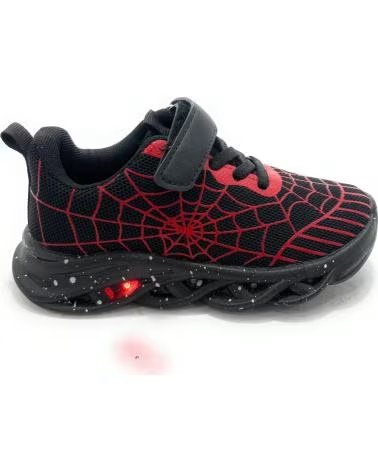 BUBBLE BOBBLE DEPORTES NINO CON LUZ SPIDER ELASTICO- NEGRO