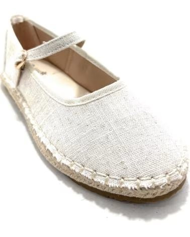 BUBBLE BOBBLE BALLERINE CON CINTURINO E SUOLA IN JUTA BEIGE