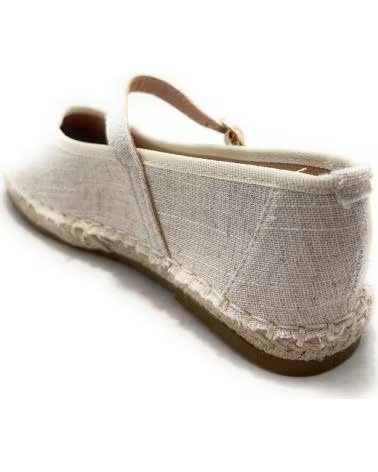 BUBBLE BOBBLE BALLERINE CON CINTURINO E SUOLA IN JUTA BEIGE