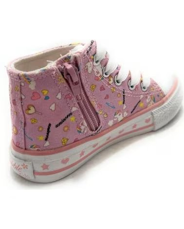 Botins de Homem BUBBLE BOBBLE BUBBLE BOBBLE BOTINS DE LONA COM ATACADORES E FECHO ESTAMPADO ROSA ROSA