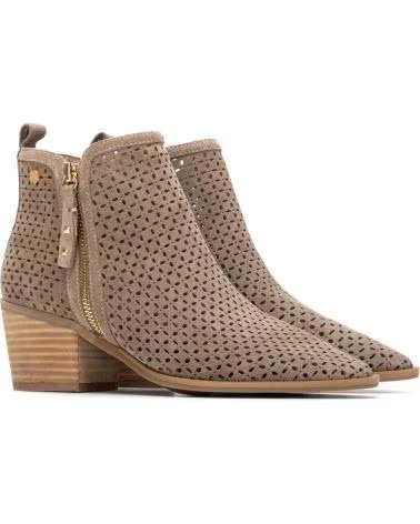 CARMELA CARMELA 163149 STIEFELETTEN AUS GESTANZTEM LEDER TAUPE