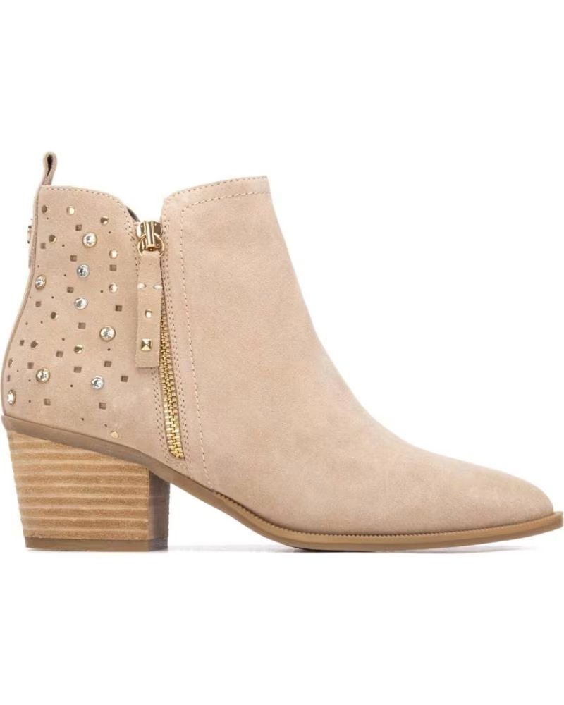 CARMELA CARMELA 163151 STIEFELETTEN MIT AUSGESTANZTEM WILDLEDER-DETAIL BEIGE
