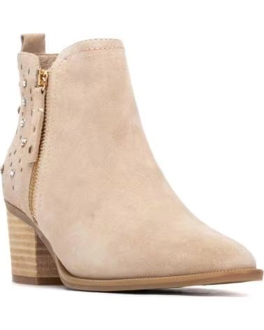 CARMELA CARMELA 163151 STIEFELETTEN MIT AUSGESTANZTEM WILDLEDER-DETAIL BEIGE
