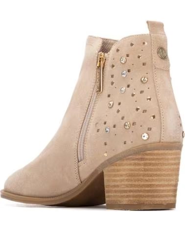 CARMELA CARMELA 163151 STIEFELETTEN MIT AUSGESTANZTEM WILDLEDER-DETAIL BEIGE