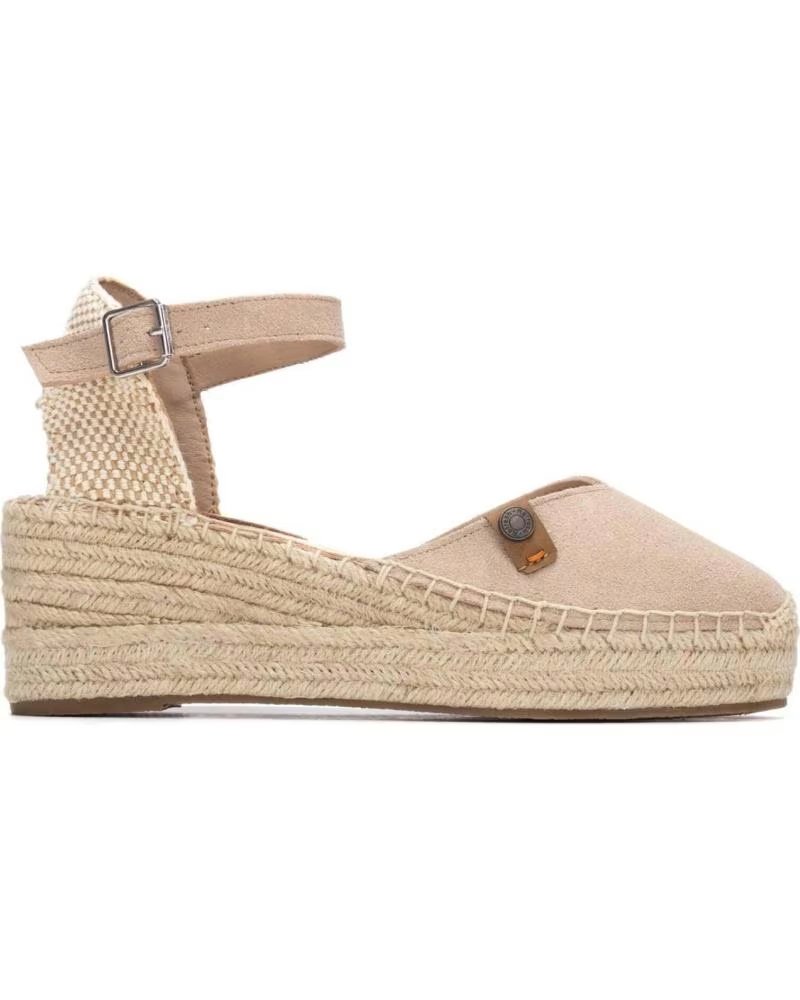 REFRESH ESPADRILLE MIT PLATEAU UND SCHNALLENVERSCHLUSS 175235 BEIGE
