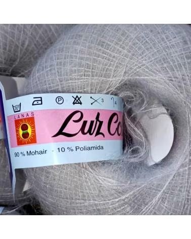 LUZ COLOR LOTE 20 OVILLOS LANA-MOHAIR 320 GRIS
