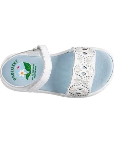 PABLOSKY SANDALIA NINA PIEL 448300 BLANCO