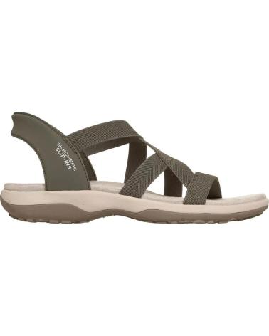 SKECHERS SANDALIAS PLANAS MUJER 163460 VERDE