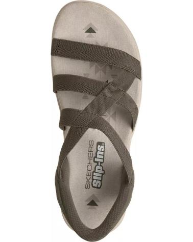 SKECHERS SANDALIAS PLANAS MUJER 163460 VERDE