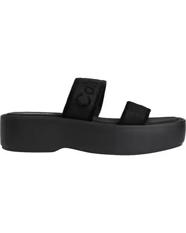 CALVIN KLEIN SANDALIAS PLATAFORMA WEBBING CON TIRAS NEGRO