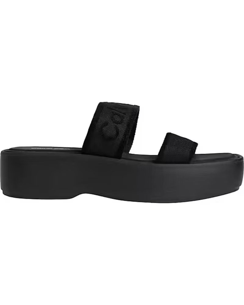 CALVIN KLEIN SANDALIAS PLATAFORMA WEBBING CON TIRAS NEGRO