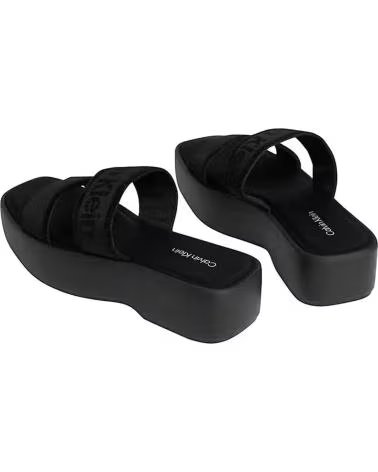 CALVIN KLEIN SANDALIAS PLATAFORMA WEBBING CON TIRAS NEGRO