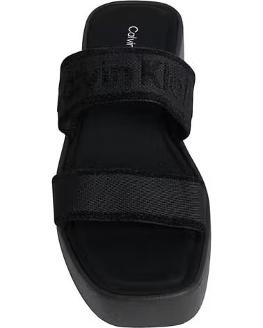CALVIN KLEIN SANDALIAS PLATAFORMA WEBBING CON TIRAS NEGRO