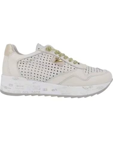 CETTI BASKETS 848XL BLANCHES PERFORÉES AVEC DÉTAILS MÉTALLISÉS BLANCO