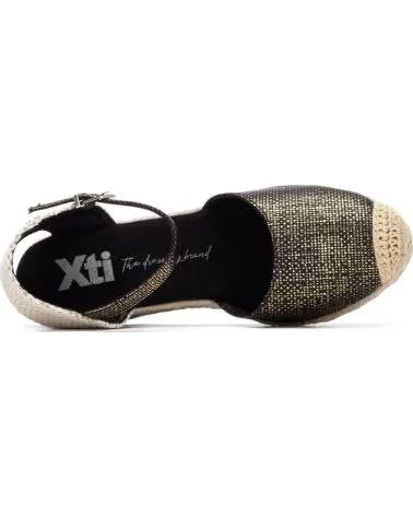XTI WEDGE ESPADRILLE SANDAL WITH BUCKLE CLOSURE NEGRO