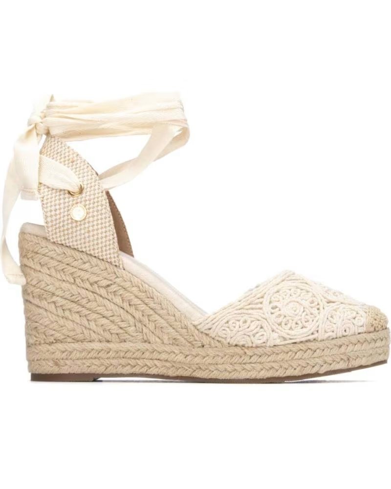 XTI ESPADRILLES COMPENSÉES À LACETS XTI 145347 BEIGE