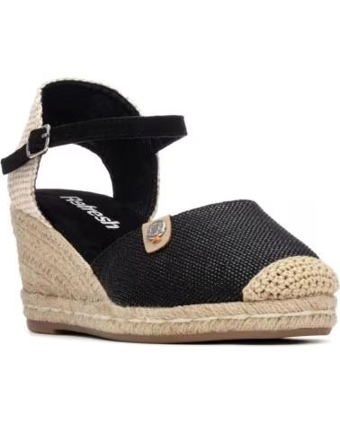REFRESH SANDALIA ALPARGATA CON CUÑA 175209 NEGRO