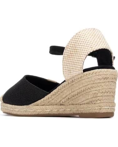 REFRESH SANDALIA ALPARGATA CON CUÑA 175209 NEGRO