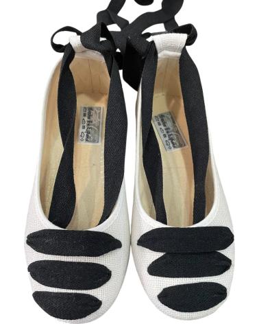 ANDREA RUIZ BALLERINE 701-20 IN LINO CON NASTRI BEIGE