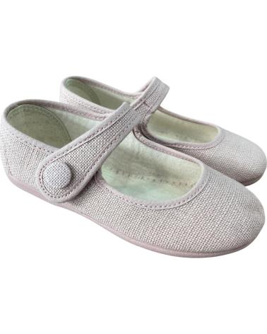 ANDREA RUIZ BALLERINE IN LINO CON CHIUSURA A BOTTONE MODELLO 755 BEIGE