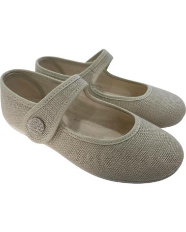 ANDREA RUIZ BALLERINE IN LINO CON BOTTONE 755 BEIGE