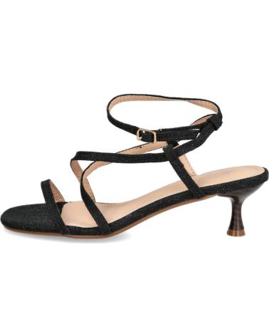 BUBBLE BOBBLE SANDALIAS H8-1168H CON TIRAS CRUZADAS Y TACÓN CHUPETE NEGRO