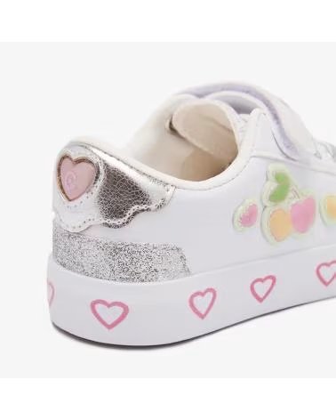 CONGUITOS CASUAL SNEAKERS WITH CHERRY AND HEART PRINT COSH282110 BLANCO