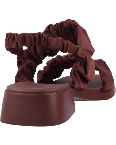 CAMPER SANDALIAS CAMPER CON TIRAS FRUNCIDAS Y TACÓN BAJO ROJO