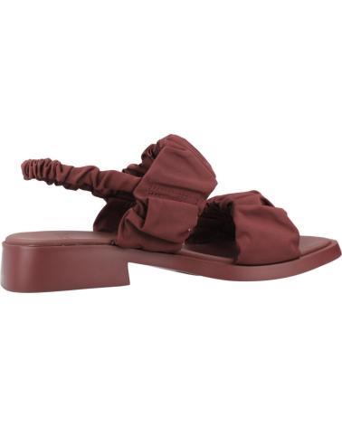 CAMPER SANDALIAS CAMPER CON TIRAS FRUNCIDAS Y TACÓN BAJO ROJO