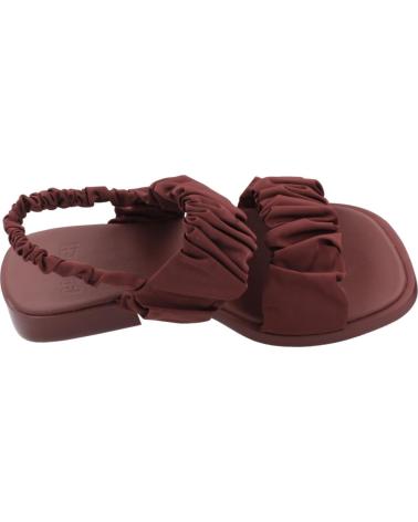 CAMPER SANDALIAS CAMPER CON TIRAS FRUNCIDAS Y TACÓN BAJO ROJO