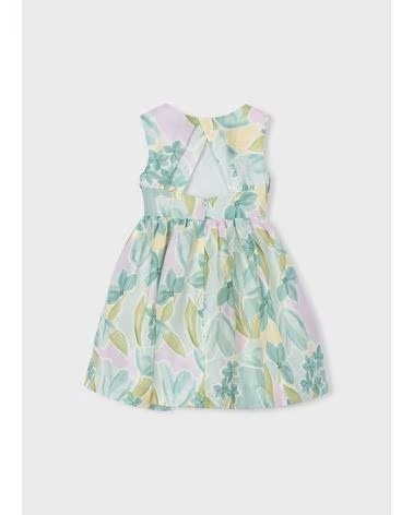 MAYORAL BLUMENMUSTER KLEID MIT SCHLEIFE 3913 078 GRÜN MÄDCHEN VERDE