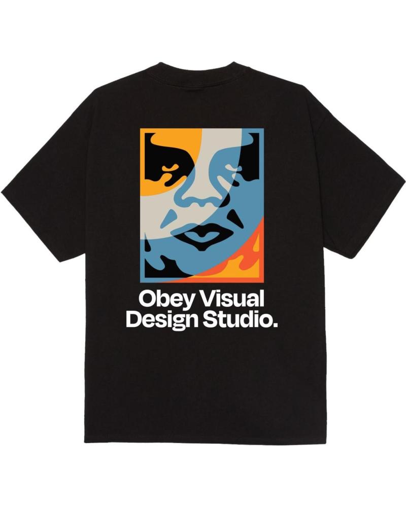 OBEY CAMISETA VISUAL DESIGN STUDIO BLACK