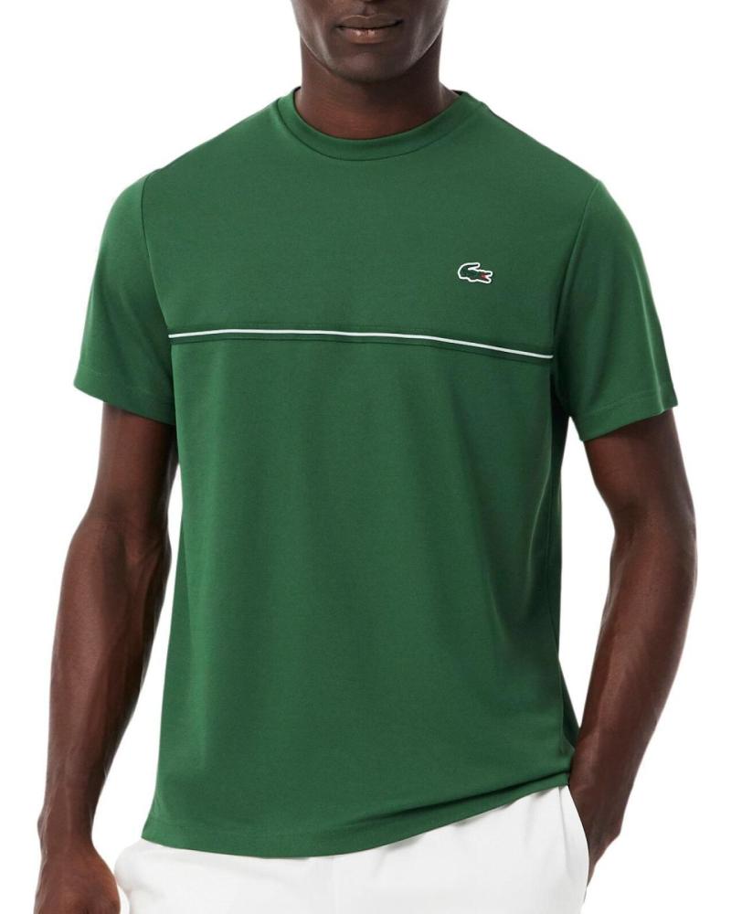 LACOSTE CAMISETA ESTAMPADO DE COCODRILO ULTRA-DRY 132 VERDE GREEN