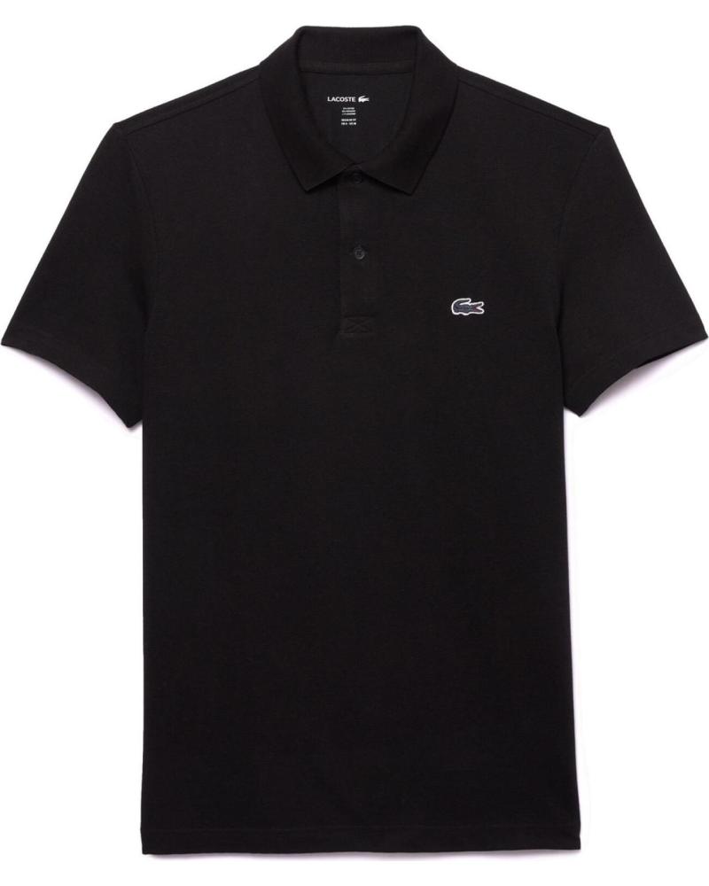 LACOSTE POLO DE ALGODON LOGO GRIS 031 NEGRO BLACK