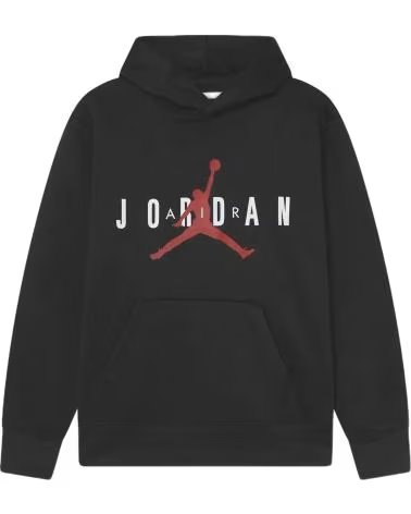 JORDAN MOLETOM COM CAPUZ E LOGO JUMPMAN NEGRO