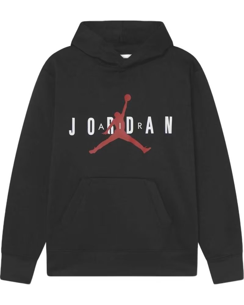 JORDAN MOLETOM COM CAPUZ E LOGO JUMPMAN NEGRO