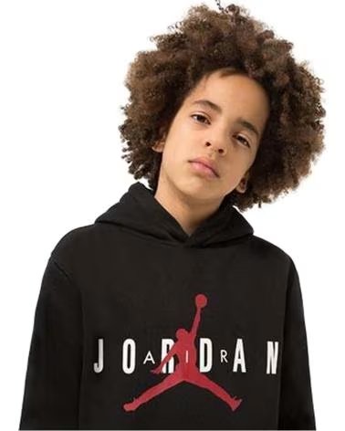 JORDAN MOLETOM COM CAPUZ E LOGO JUMPMAN NEGRO