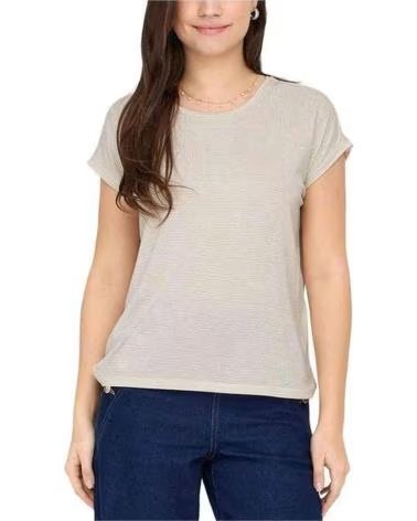 ONLY CAMISETA DE MANGA CORTA 15318422-CLOUD EN PARA MUJER BEIGE