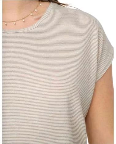 ONLY CAMISETA DE MANGA CORTA 15318422-CLOUD EN PARA MUJER BEIGE