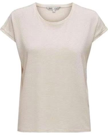 ONLY CAMISETA DE MANGA CORTA 15318422-CLOUD EN PARA MUJER BEIGE