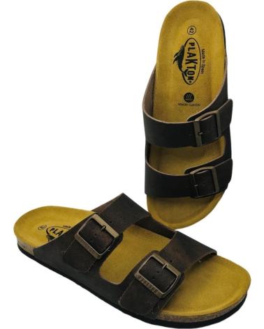 PLAKTON CHANCLA PIEL BIO HOMBRE 175857 448-X MARRON
